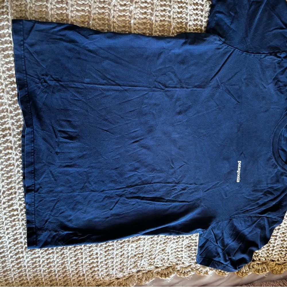 Blue shirt sleeve Patagonia shirt
